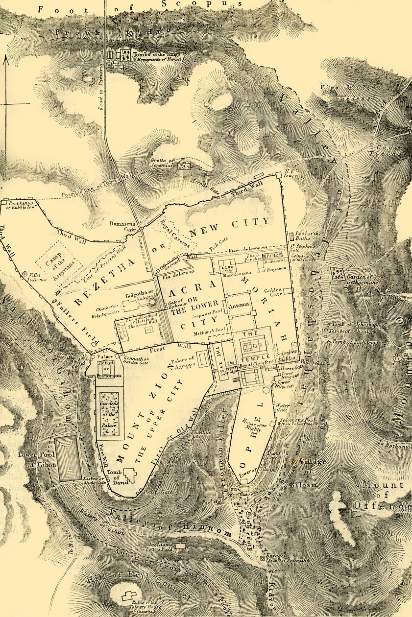 Plan of Jerusalem in the First Christian Century by Unbekannt