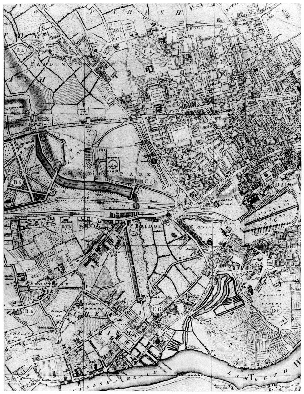 Plan of the Parish of St Georges, Hanover Square, London, 1907 by Unbekannt