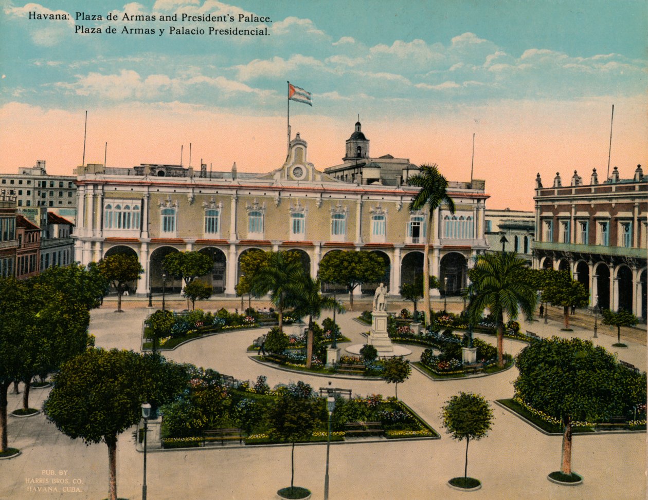 Plaza de Armas and Presidential Palace, Havana, Cuba, c1920 by Unbekannt