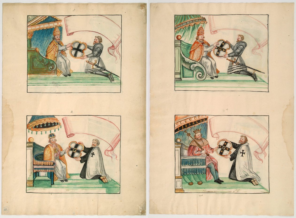Popes and Emperor Give Privileges to the Teutonic Knights by Unbekannt