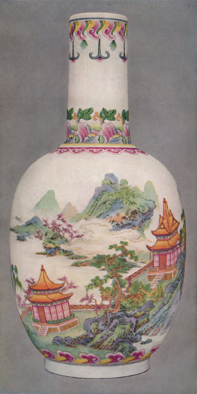 Porcelain Bottle in the Ku Yueh Hsuan Style, Ch