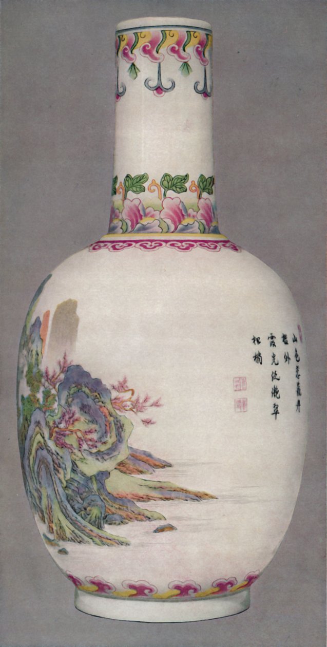 Porcelain Bottle in the Ku Yueh Hsuan Style by Unbekannt