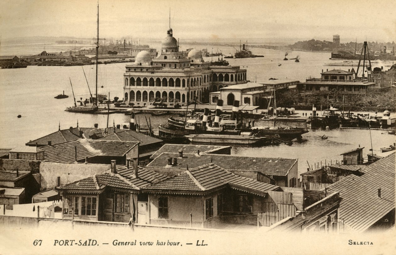 Port Said: General View of the Harbour by Unbekannt