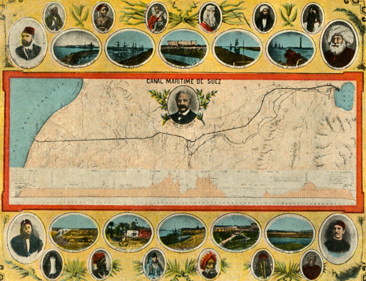 Port-Said - The Plan of the Canal by Unbekannt