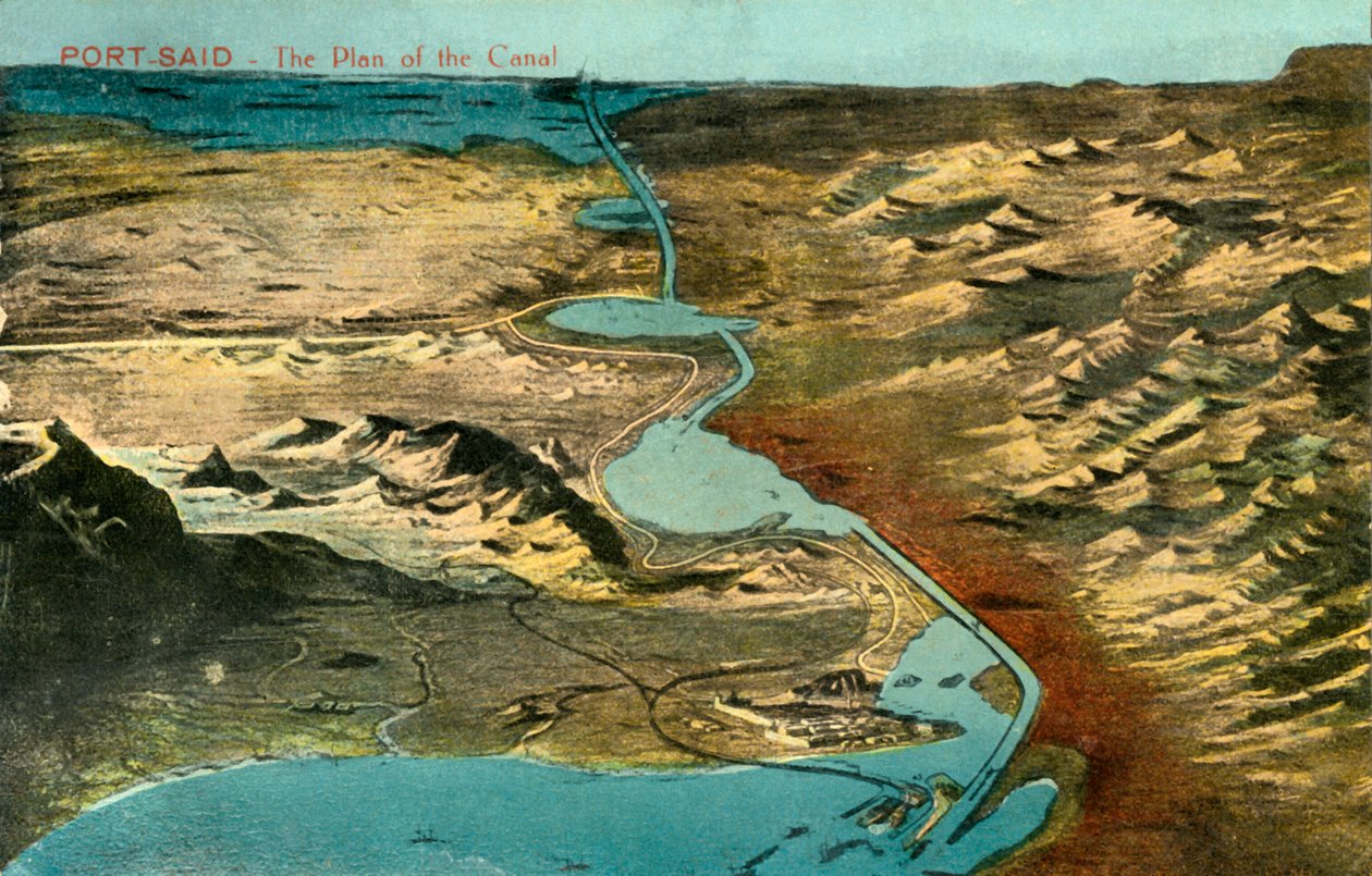 Port-Said - The Plan of the Canal by Unbekannt