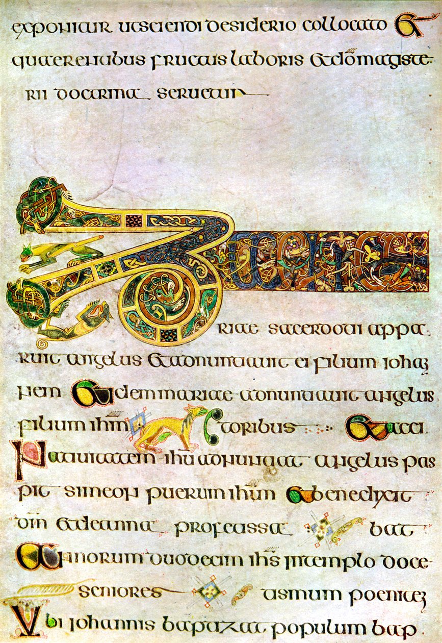Portion of The Argument to the Gospel of St John, 800 AD, 20th Century by Unbekannt