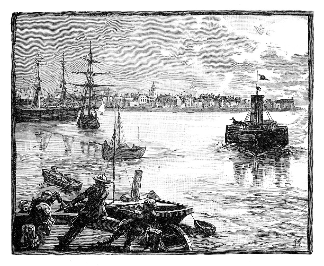 Portsmouth Harbour, Hampshire, c1888 by Unbekannt