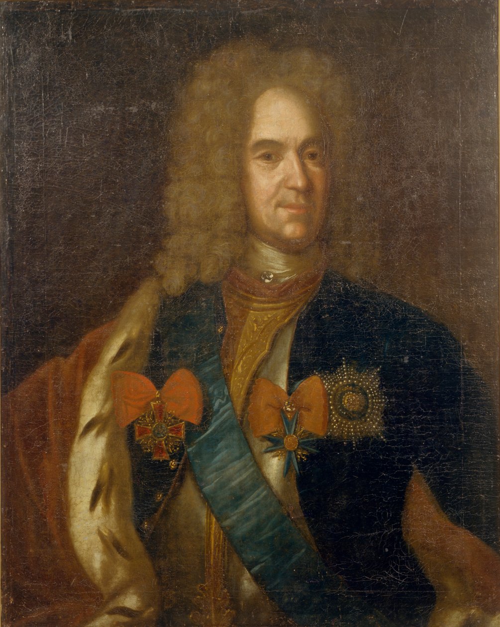 Portrait of Alexander Danilovich Menshikov, Generalissimo, Prince of the Holy Roman Empire and Duke by Unbekannt