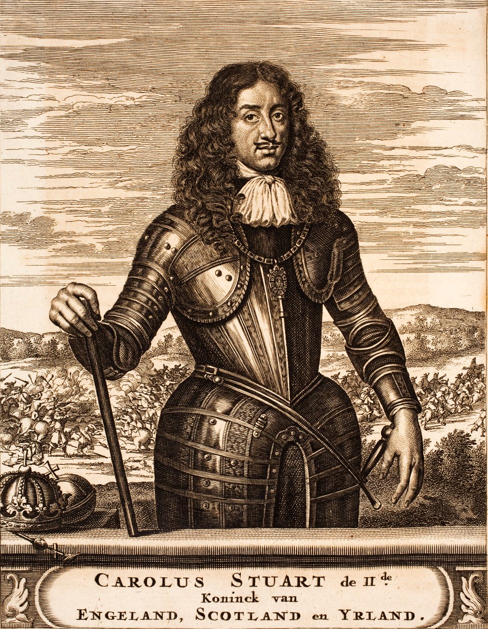 Portrait of Charles II of England 1630-1685 From: Schauplatz des Krieges, 1675 by Unbekannt