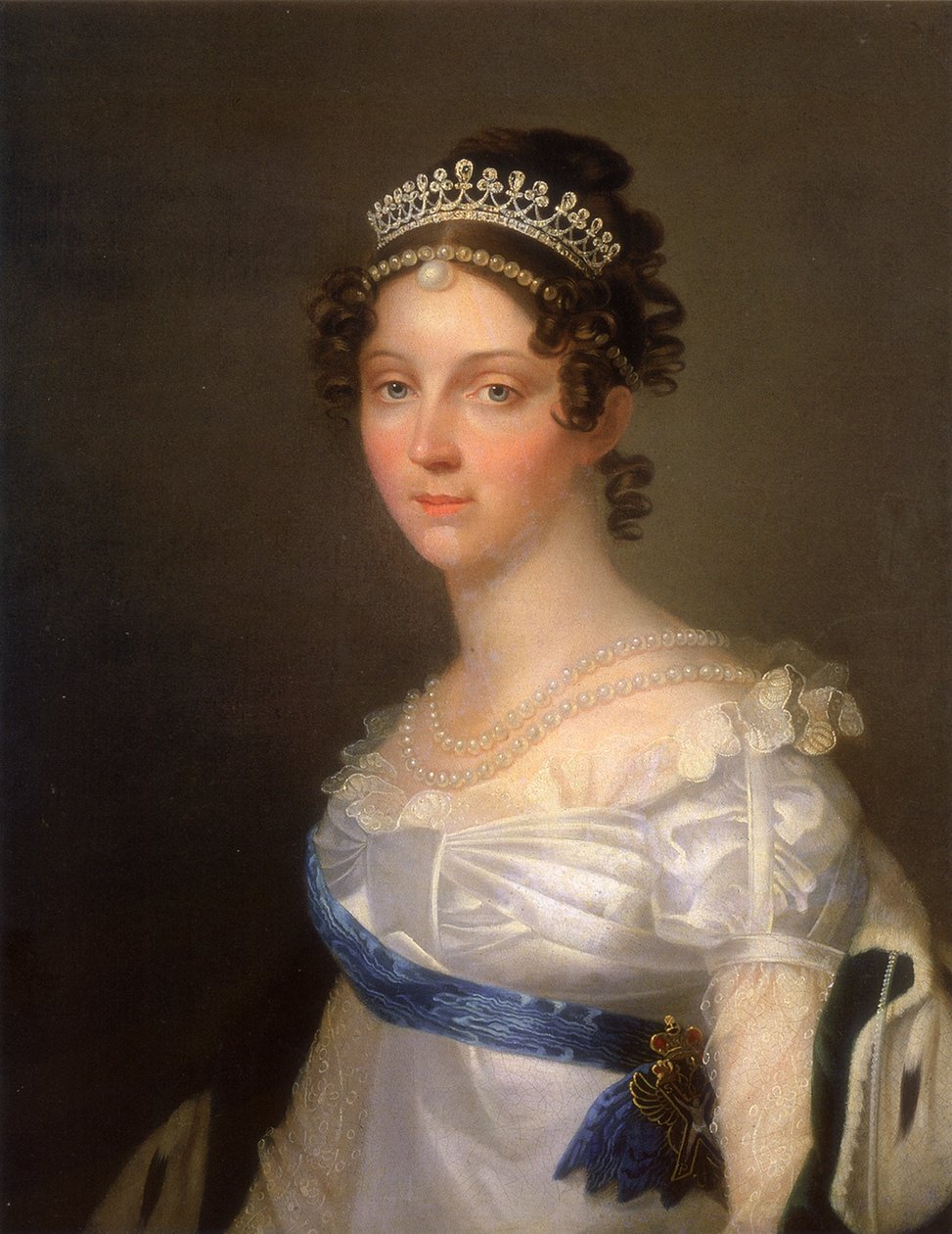 Portrait of Empress Elizabeth Alexeievna, Princess Louise of Baden 1779-1826, after 1806 by Unbekannt