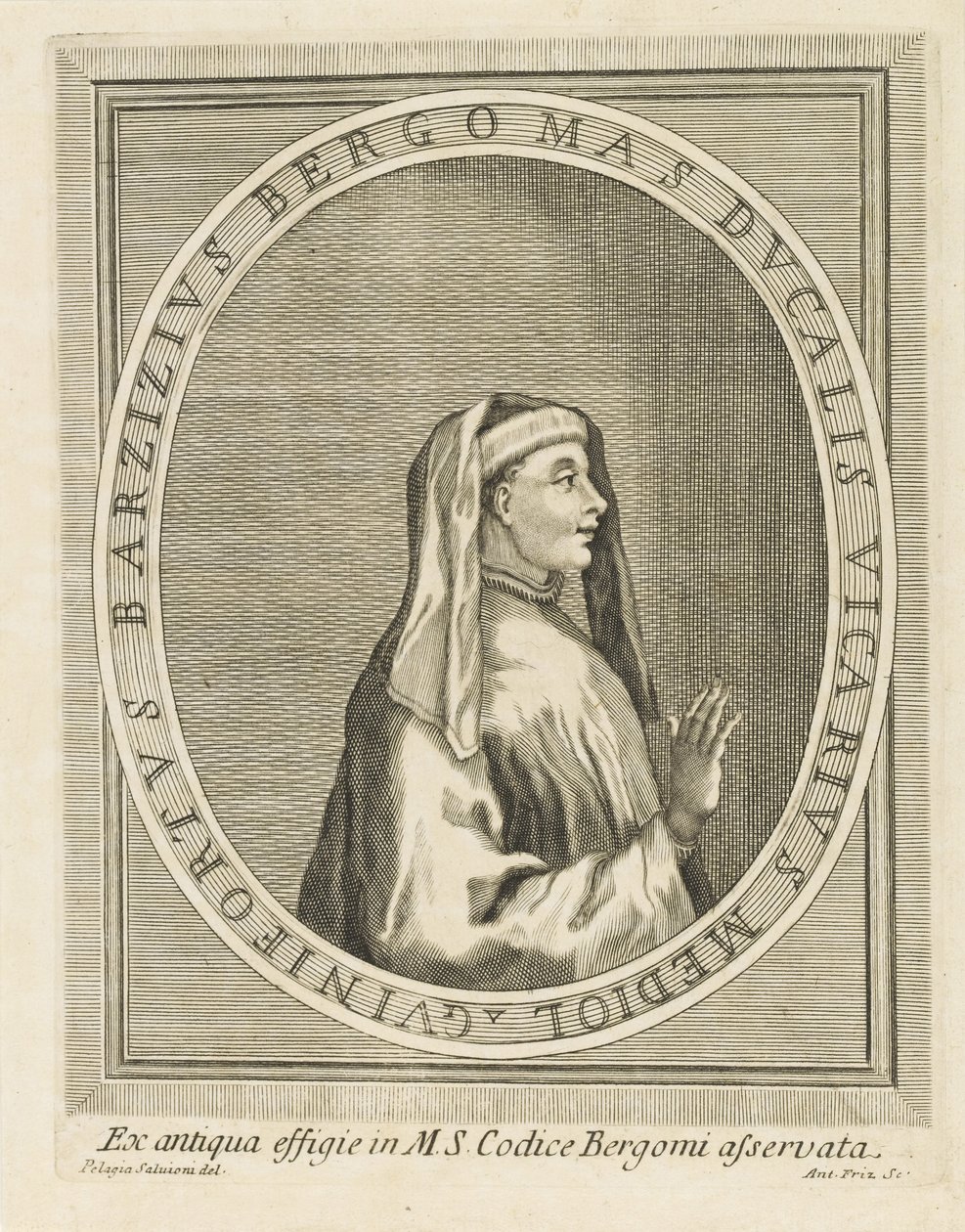 Portrait of Gasparinus de Bergamo, 1716-1717 by Unbekannt