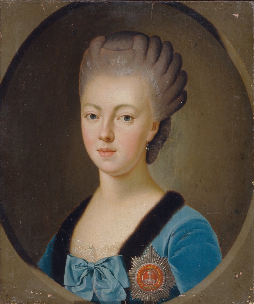 Portrait of Grand Duchess Natalia Alexeyevna of Russia, Princess Wilhelmina Louisa of Hesse-Darmstadt, 1770s by Unbekannt