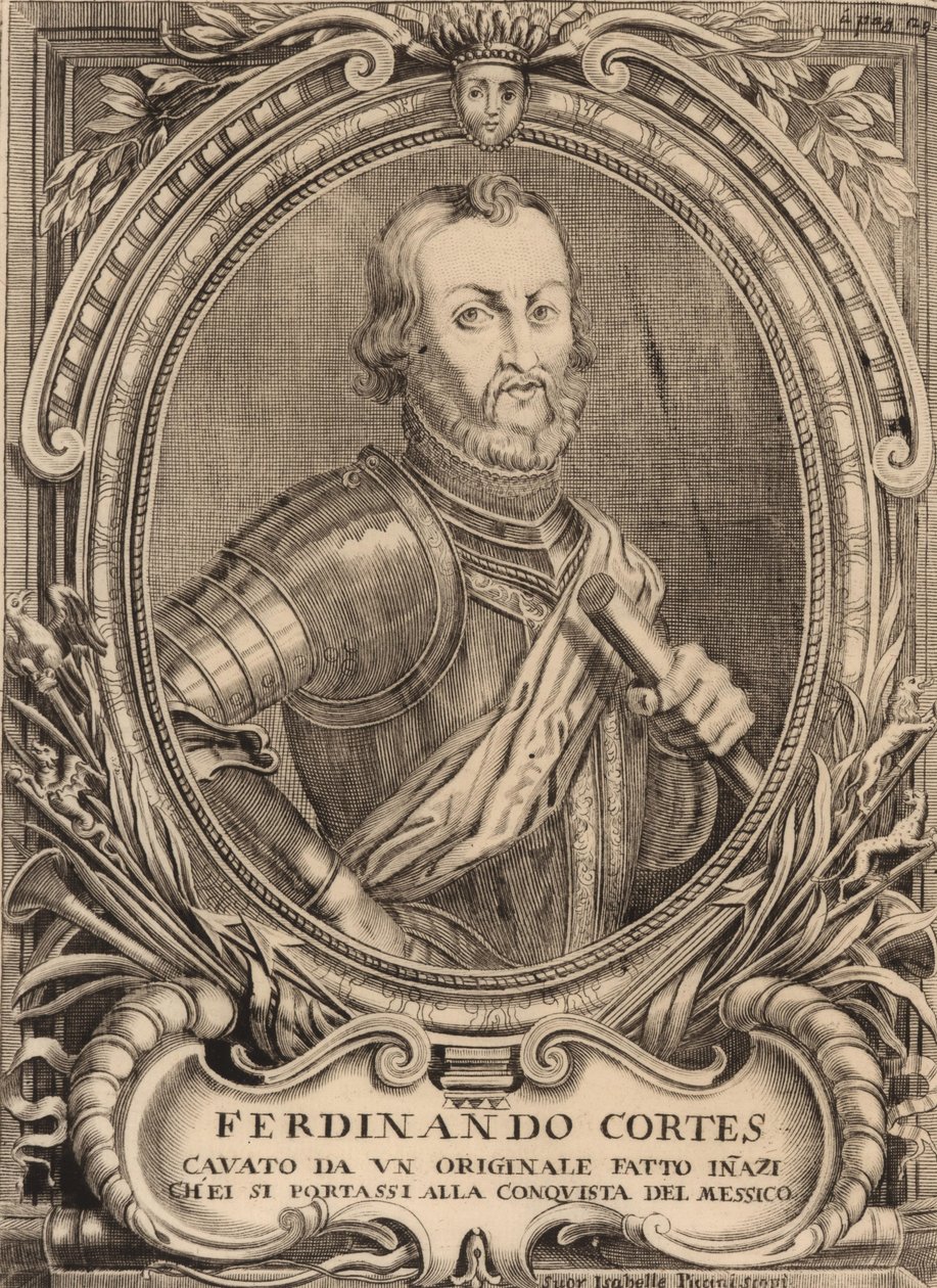 Portrait of Hernán Cortés, 1485-1547 by Unbekannt
