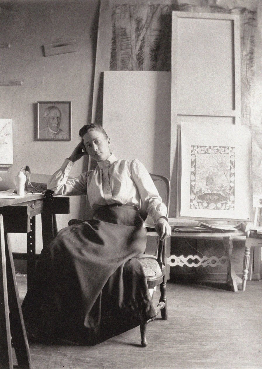 Portrait of Hilma af Klingt 1862-1944, c. 1900 by Unbekannt