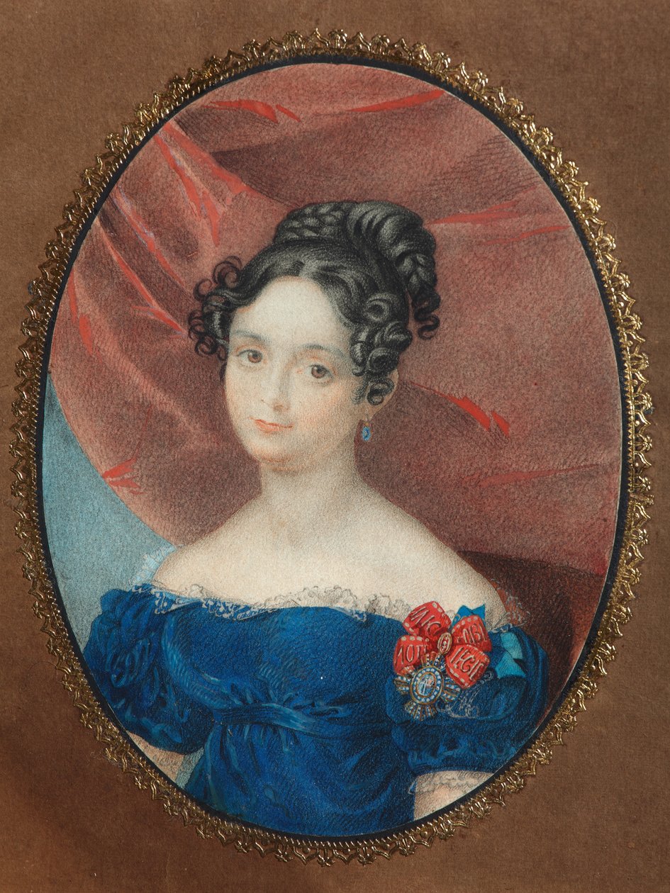 Portrait of Maria Jakovlevna Naryshkina, née Lobanova-Rostovskaya, 1840s by Unbekannt