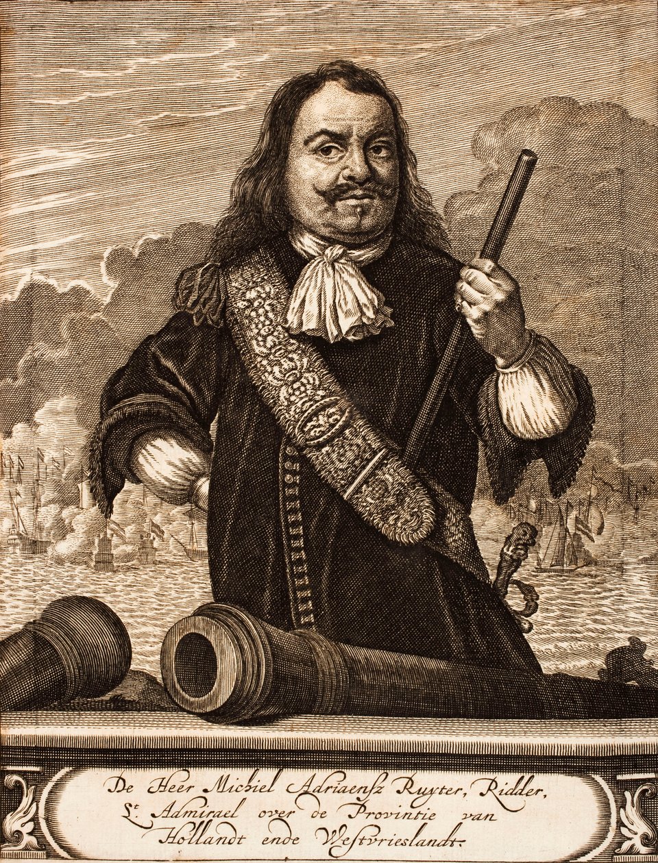 Portrait of Michiel de Ruyter 1607-1676 From: Schauplatz des Krieges, 1675 by Unbekannt
