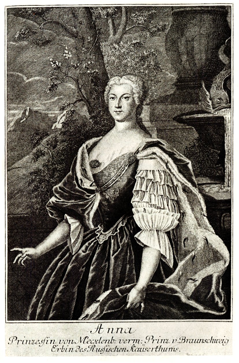 Portrait of Princess Anna Leopoldovna, 1718-1746, Tsar Ivan VI