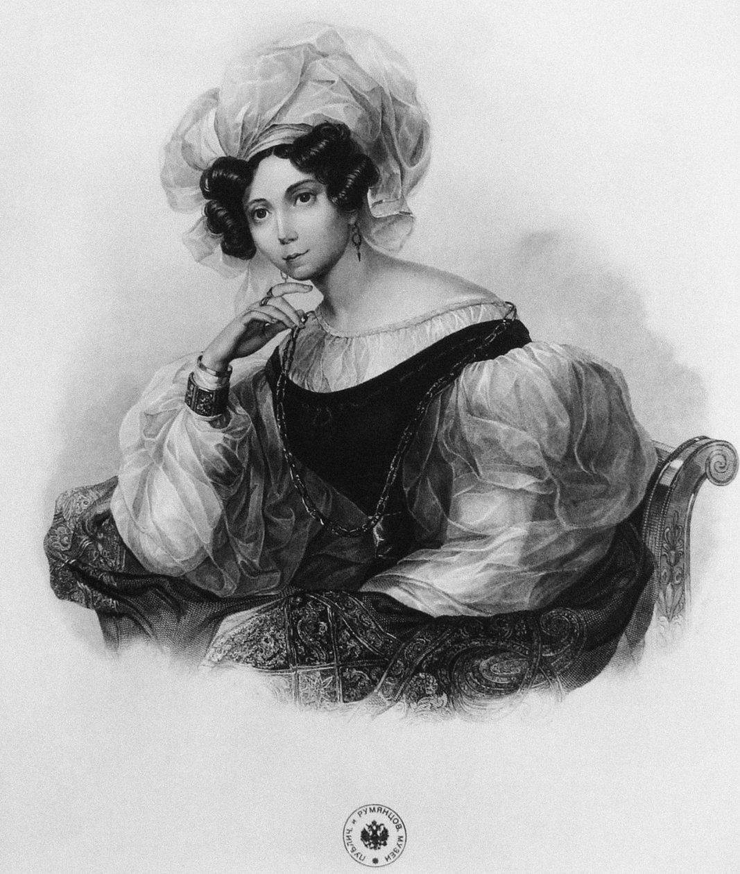 Portrait of Princess Zinaida Alexandrovna Volkonskaya by Unbekannt