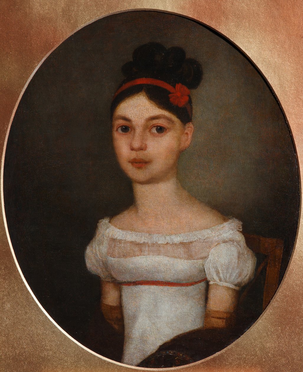 Portrait of Yelizaveta Fyodorovna Ozerova, née Zagryazyskaya 1800-1885, 1815 by Unbekannt