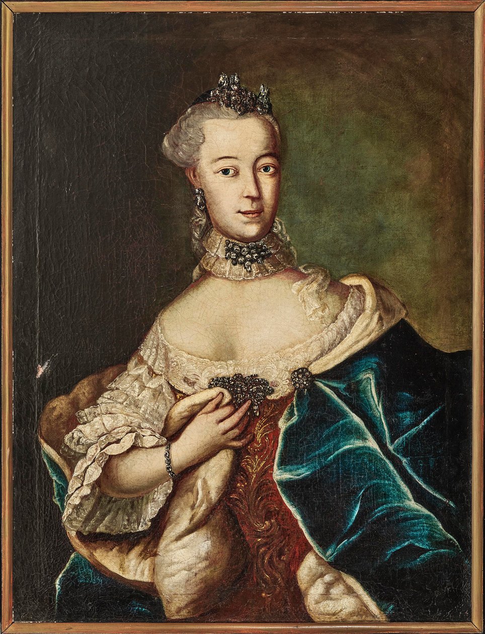 Portrait of Friederike Caroline von Sachsen-Coburg-Saalfeld, Margravine of..., 18th century by Unbekannt