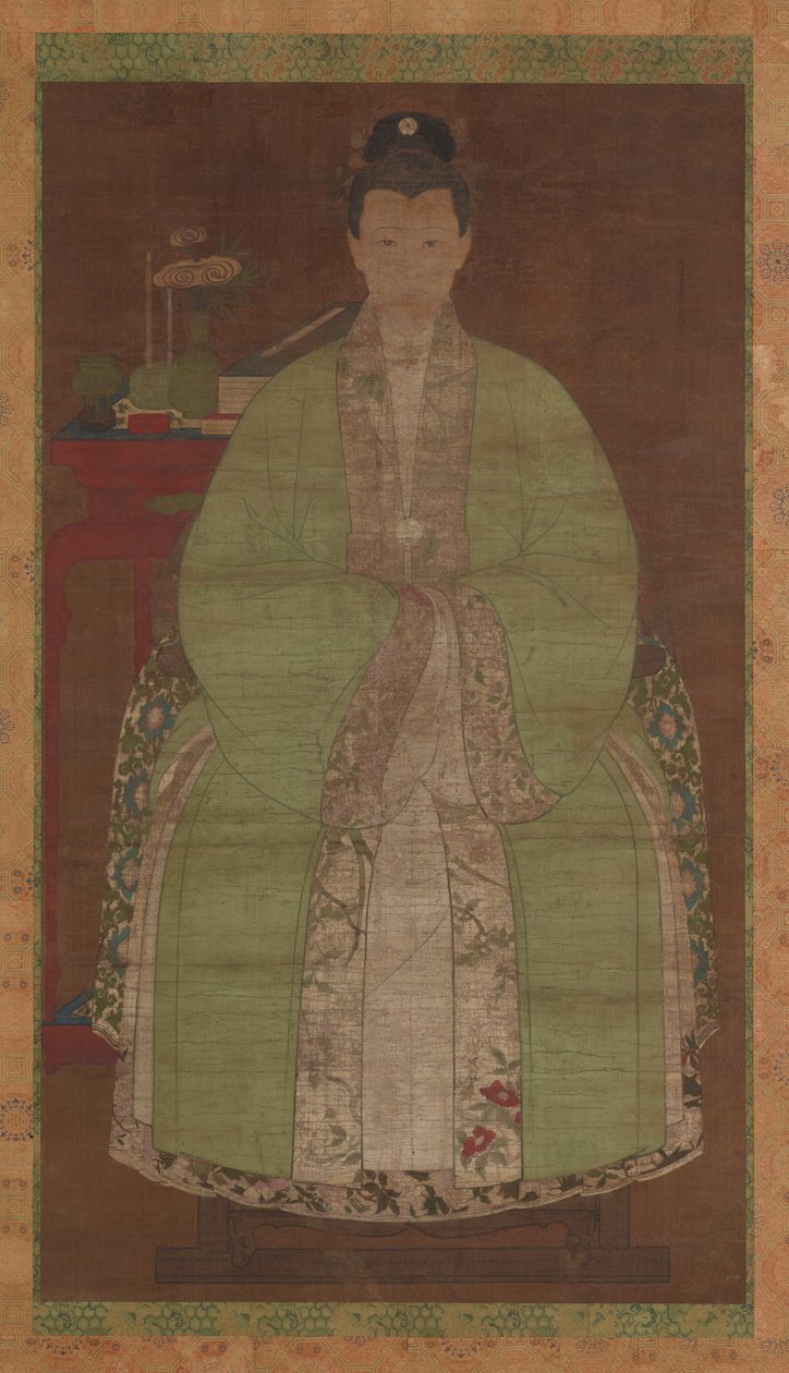 Portrait of a Woman in Green by Unbekannt