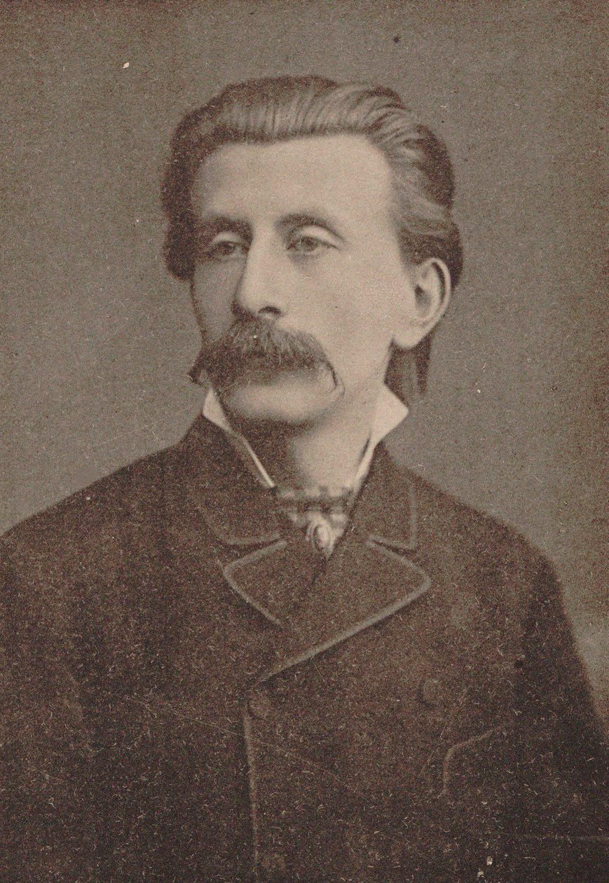 Portrait of pianist and composer Moritz Moszkowski, ca. 1886-1890 by Unbekannt