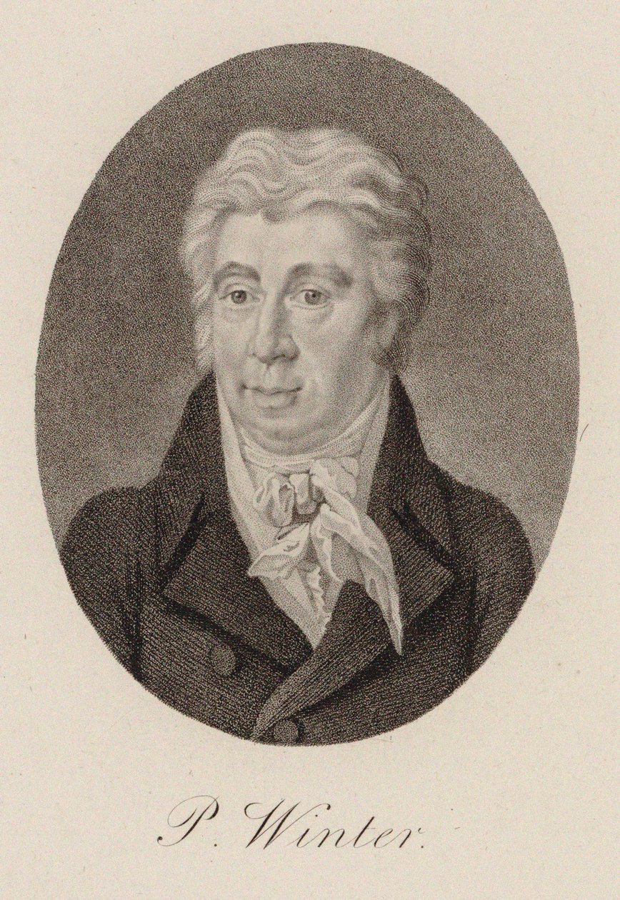 Portrait of the Composer Peter von Winter 1754-1825, ca 1825 by Unbekannt