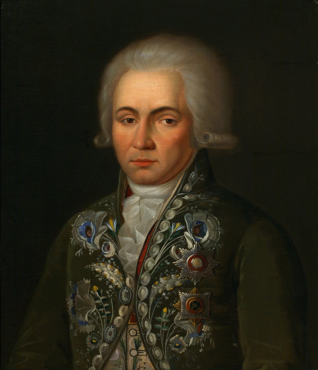 Portrait of the Poet Gavrila R. Derzhavin 1743-1816, 1790s by Unbekannt