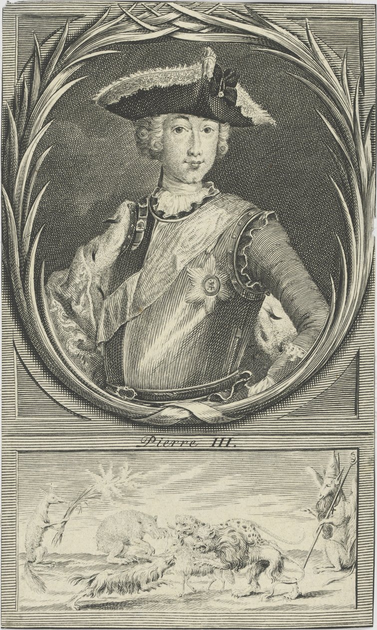 Portrait of the Tsar Peter III of Russia 1728-1762, c. 1750 by Unbekannt