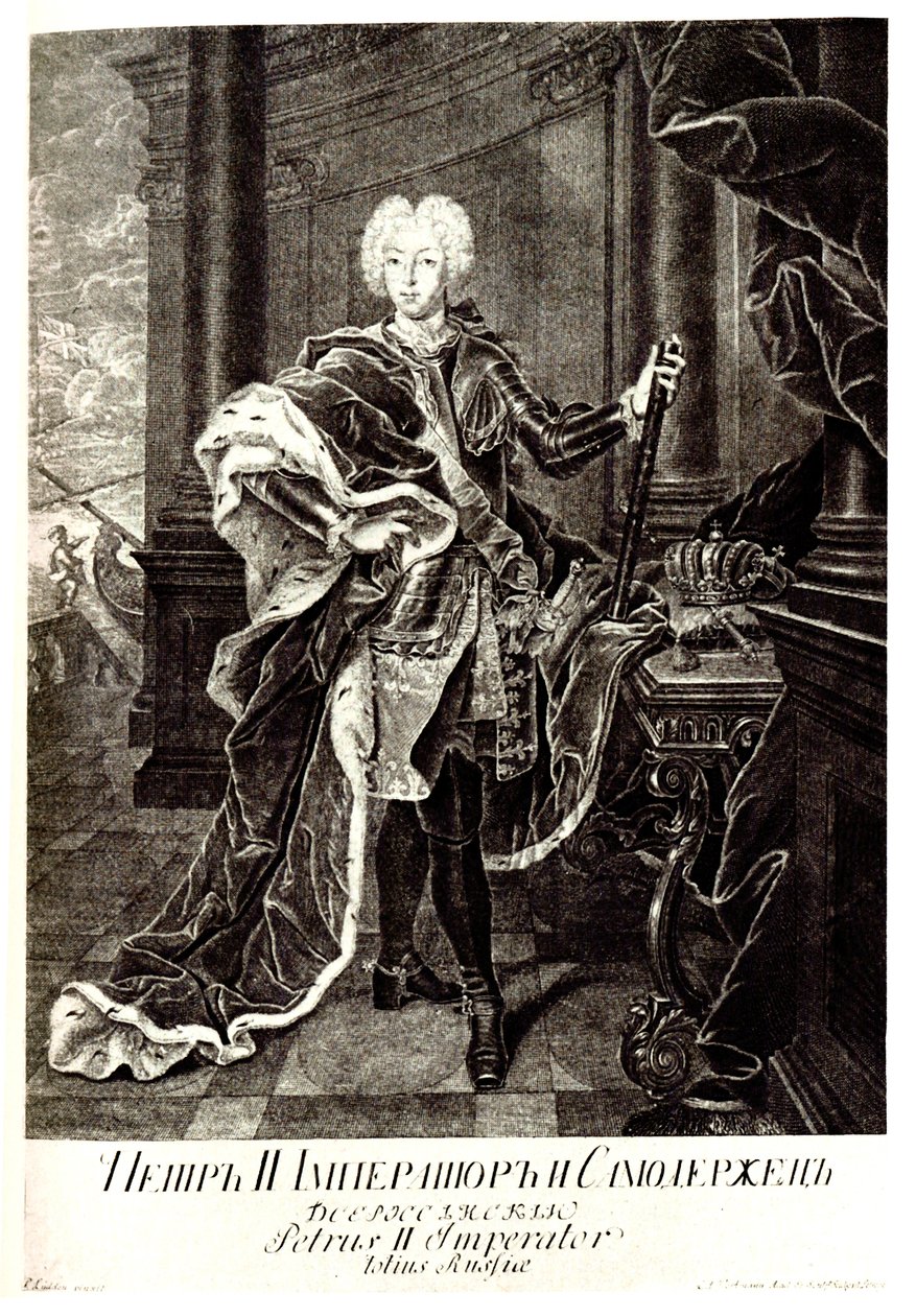 Portrait of Tsar Peter II of Russia 1715-1730 by Unbekannt