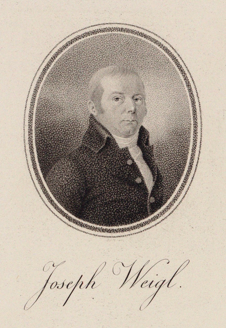 Portrait of the Cellist Joseph Franz Weigl by Unbekannt