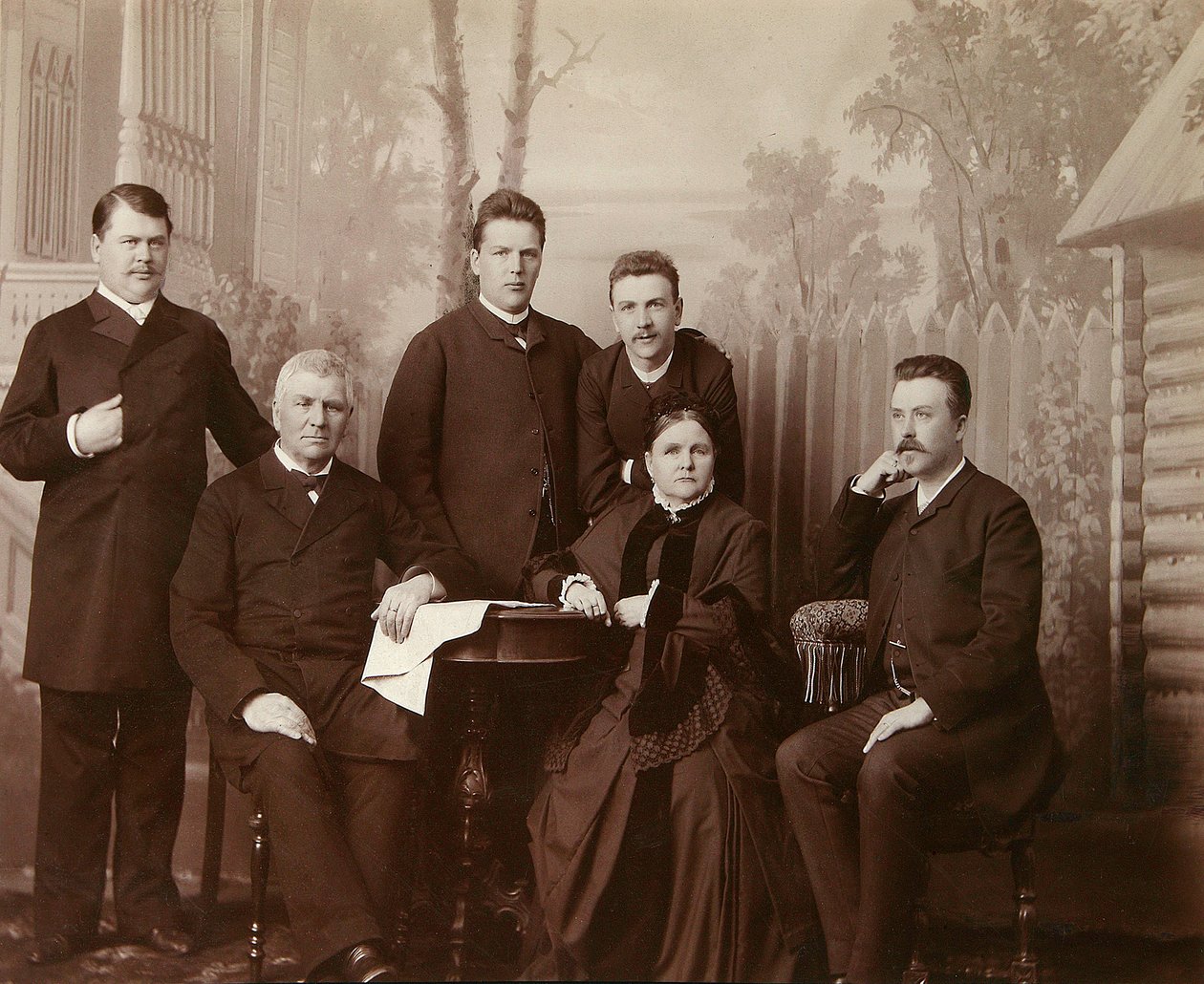 Portrait of the family of Sophia Perovskaya, 1860s by Unbekannt