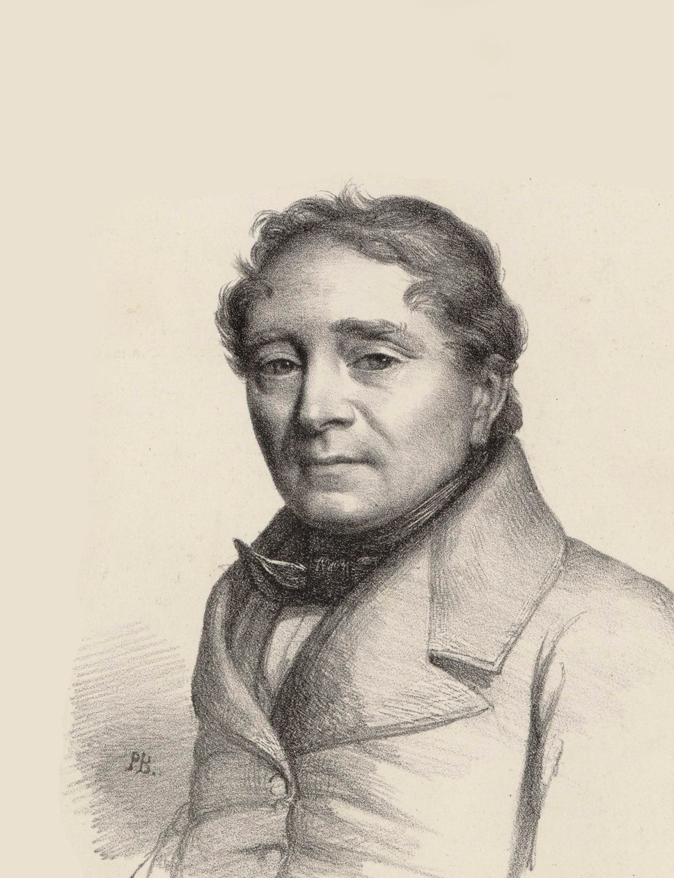 Portrait of the Opera Singer Louis Antoine Eléonore Ponchard, 1787-1866, 1845 by Unbekannt