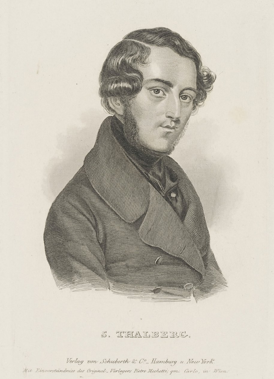Portrait of the Pianist and Composer Sigismund Thalberg 1812-1871, c. 1850 by Unbekannt