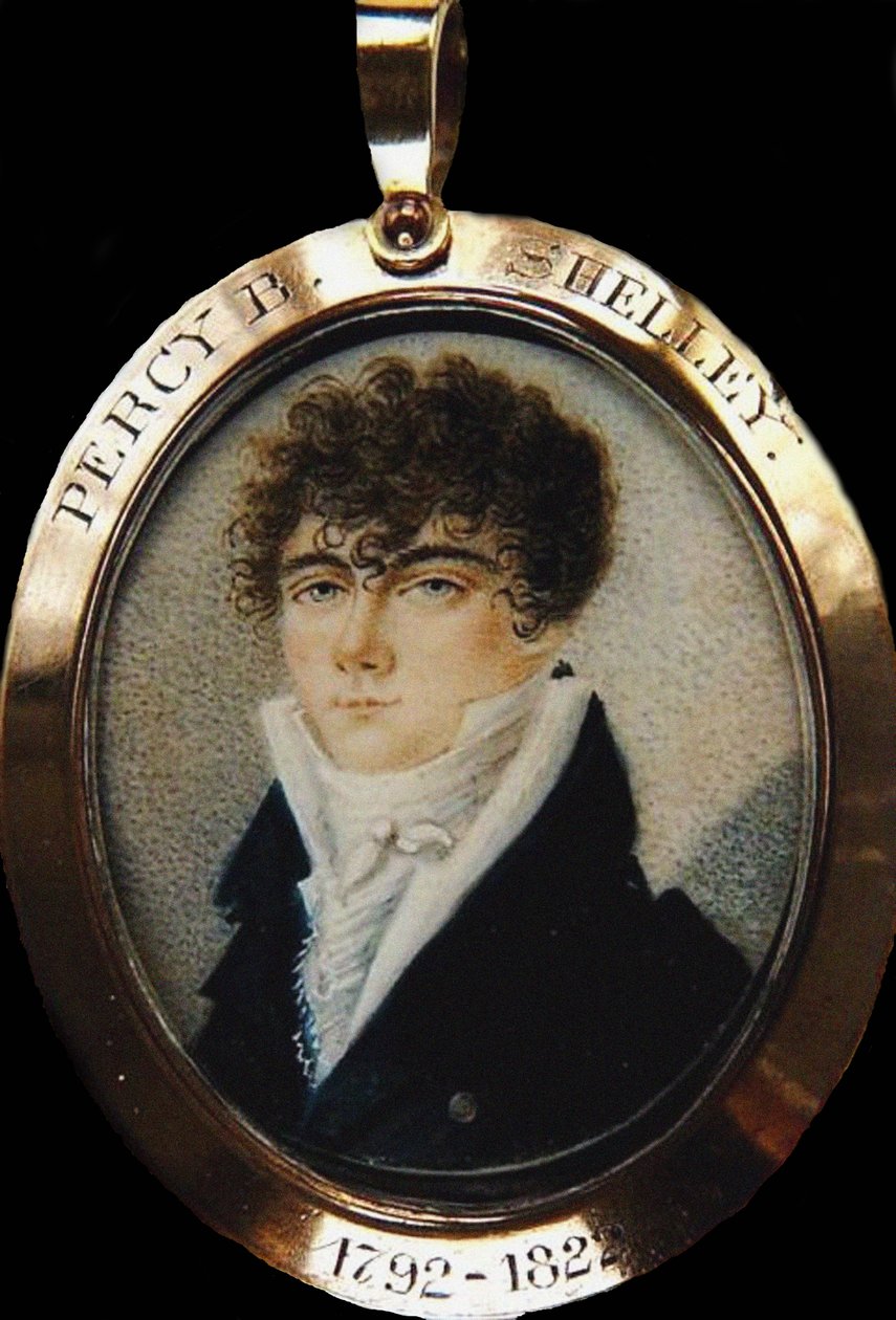 Portrait of the Poet Percy Bysshe Shelley 1792-1822, ca 1825 by Unbekannt