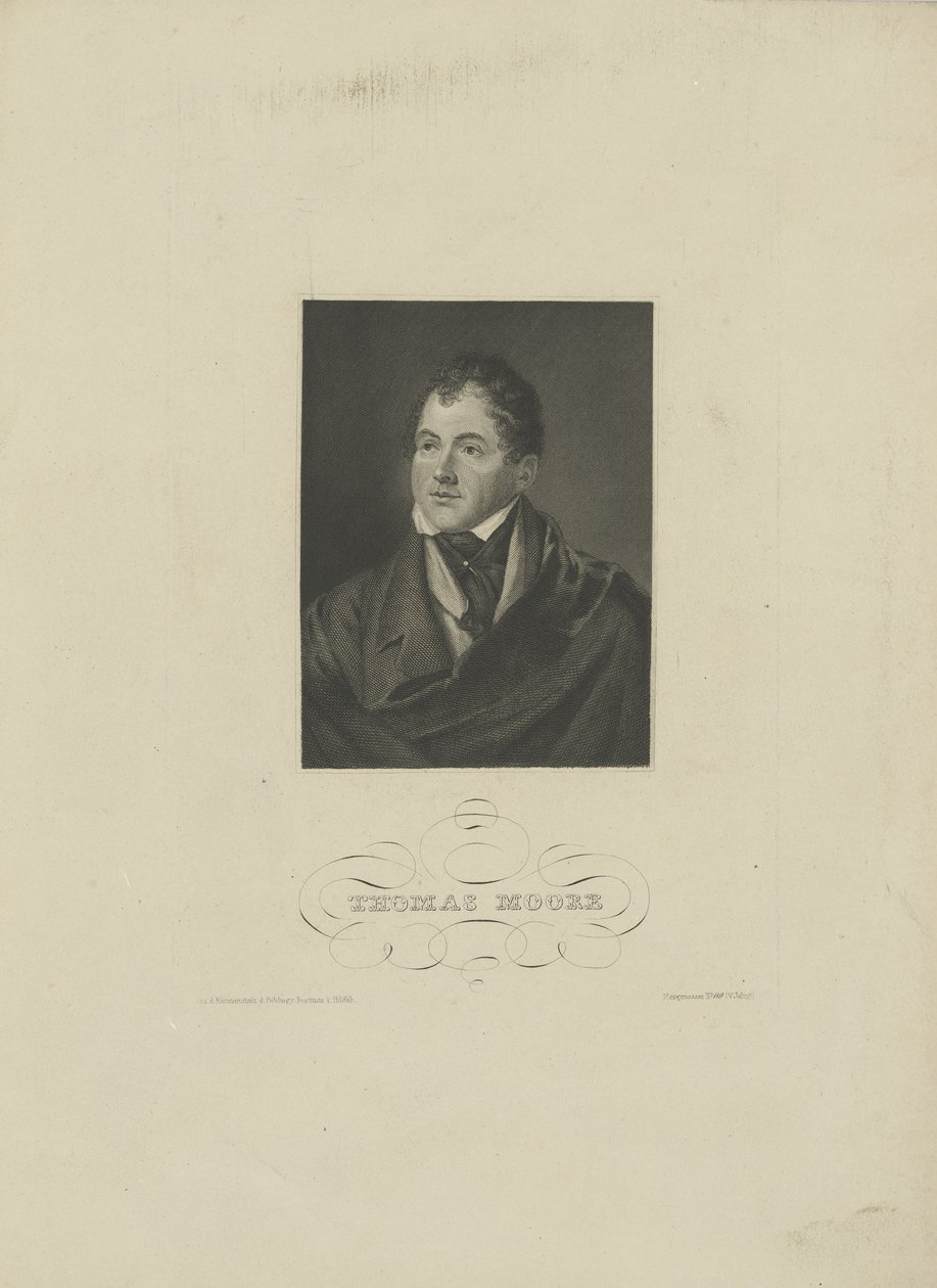 Portrait of the Poet Thomas Moore by Unbekannt