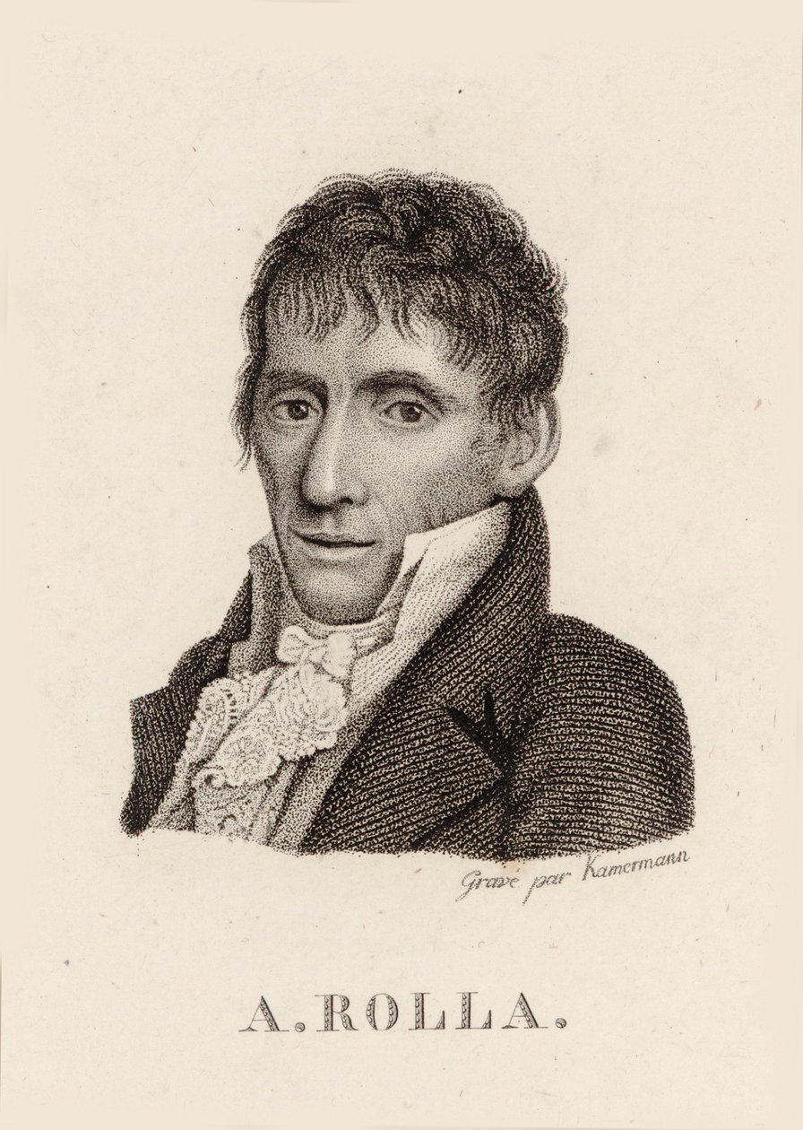 Portrait of the violinist and composer Alessandro Rolla, 1757-1841, 1790 by Unbekannt