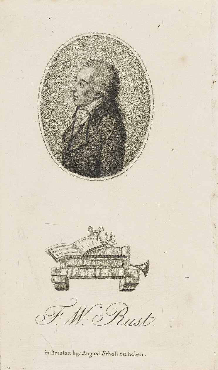 Portrait of the violinist and composer Friedrich Wilhelm Rust, c. 1800 by Unbekannt