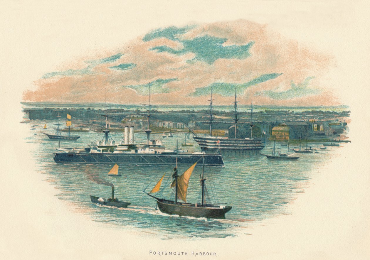 Portsmouth Harbour, c1890 by Unbekannt
