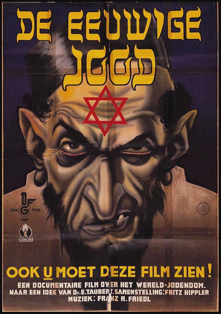 Poster for the Antisemitic Film The Eternal Jew by Unbekannt