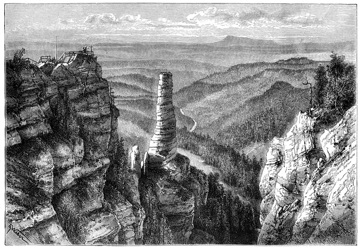Prebischer Kogel, in Saxon Switzerland by Unbekannt