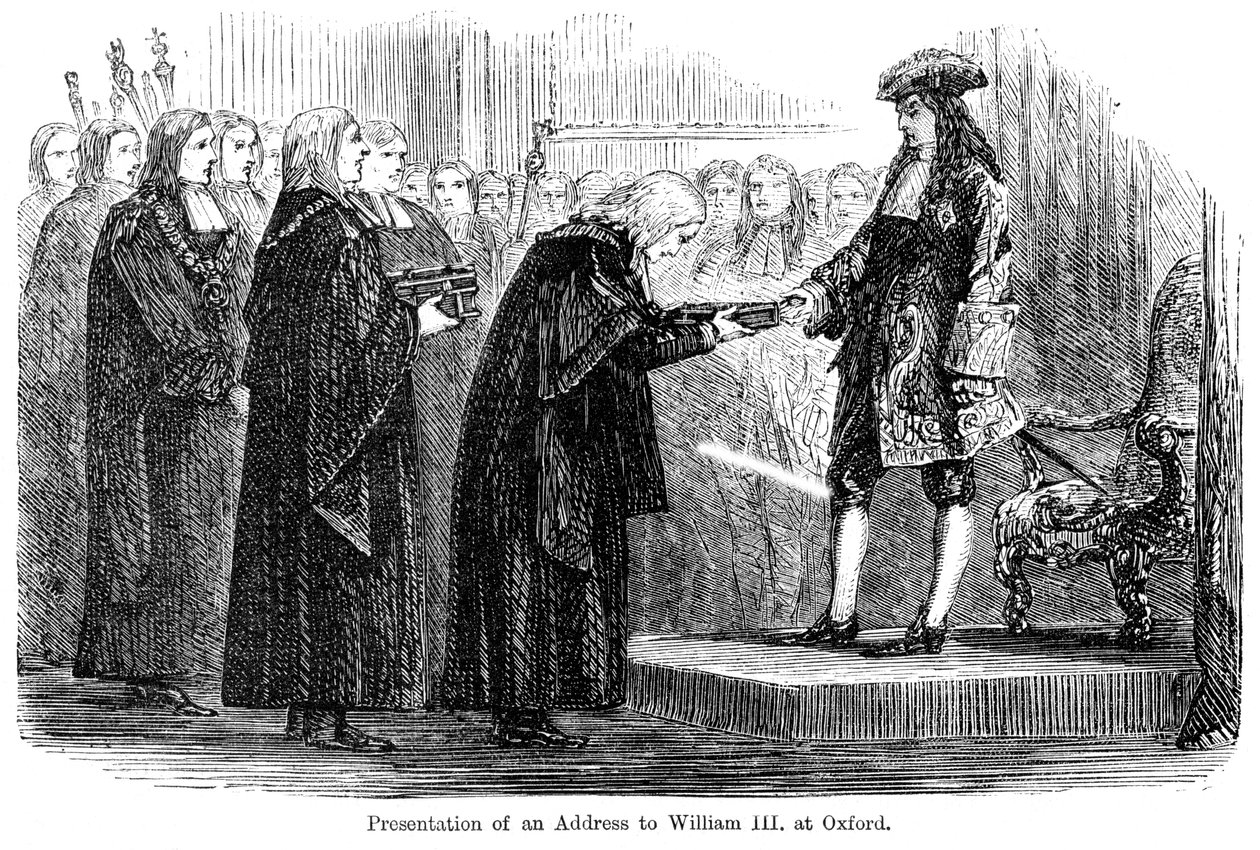 Presentation of an address to William III at Oxford by Unbekannt