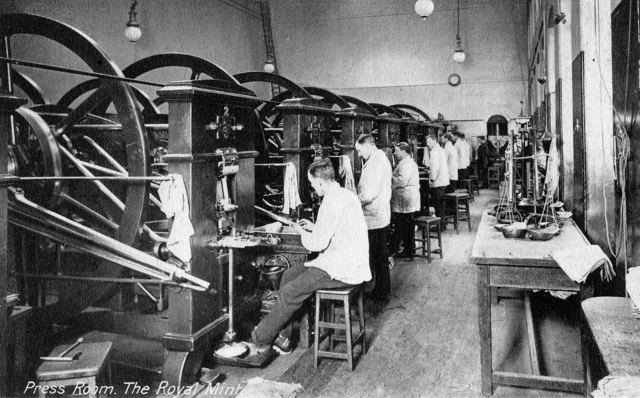 Press Room, the Royal Mint, Tower Hill, London, early 20th century by Unbekannt