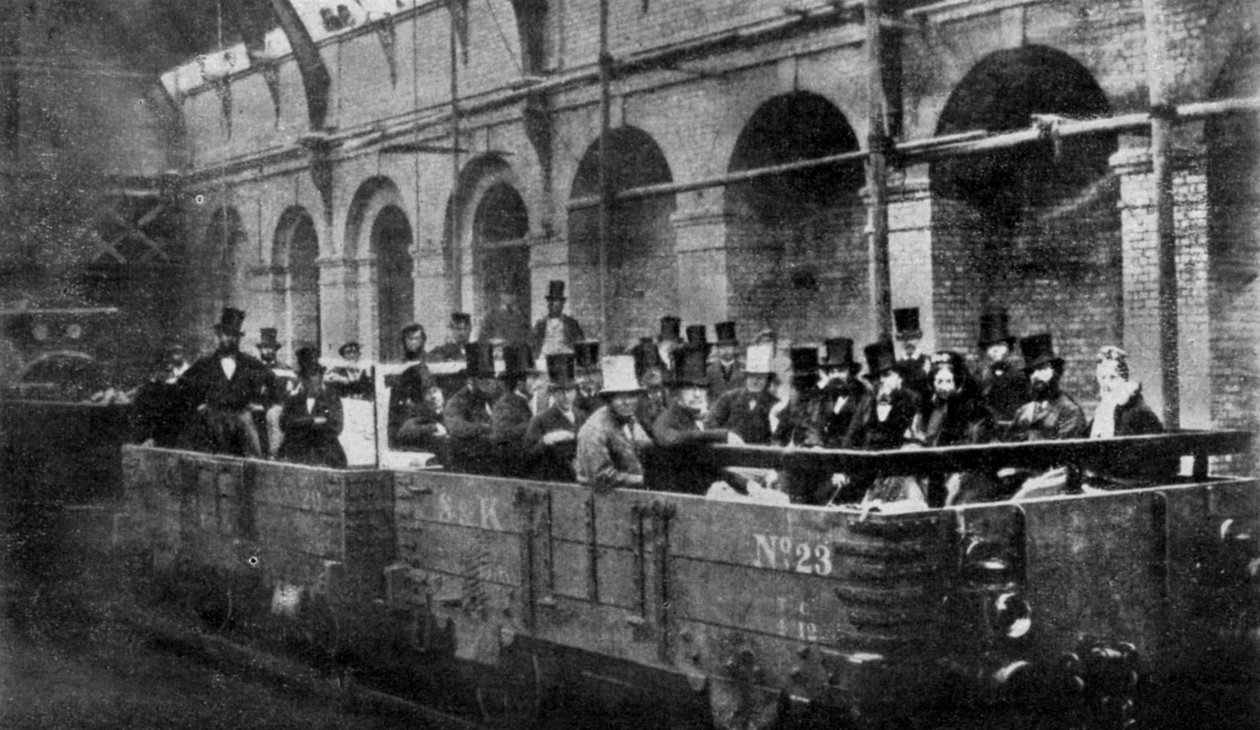 Prime Minister William Gladstone Opens the Metropolitan Railway, London, 1863 by Unbekannt