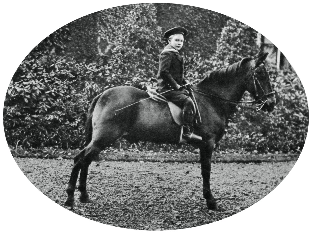 Prince Albert Windsor at Age Six, Sitting on a Horse by Unbekannt