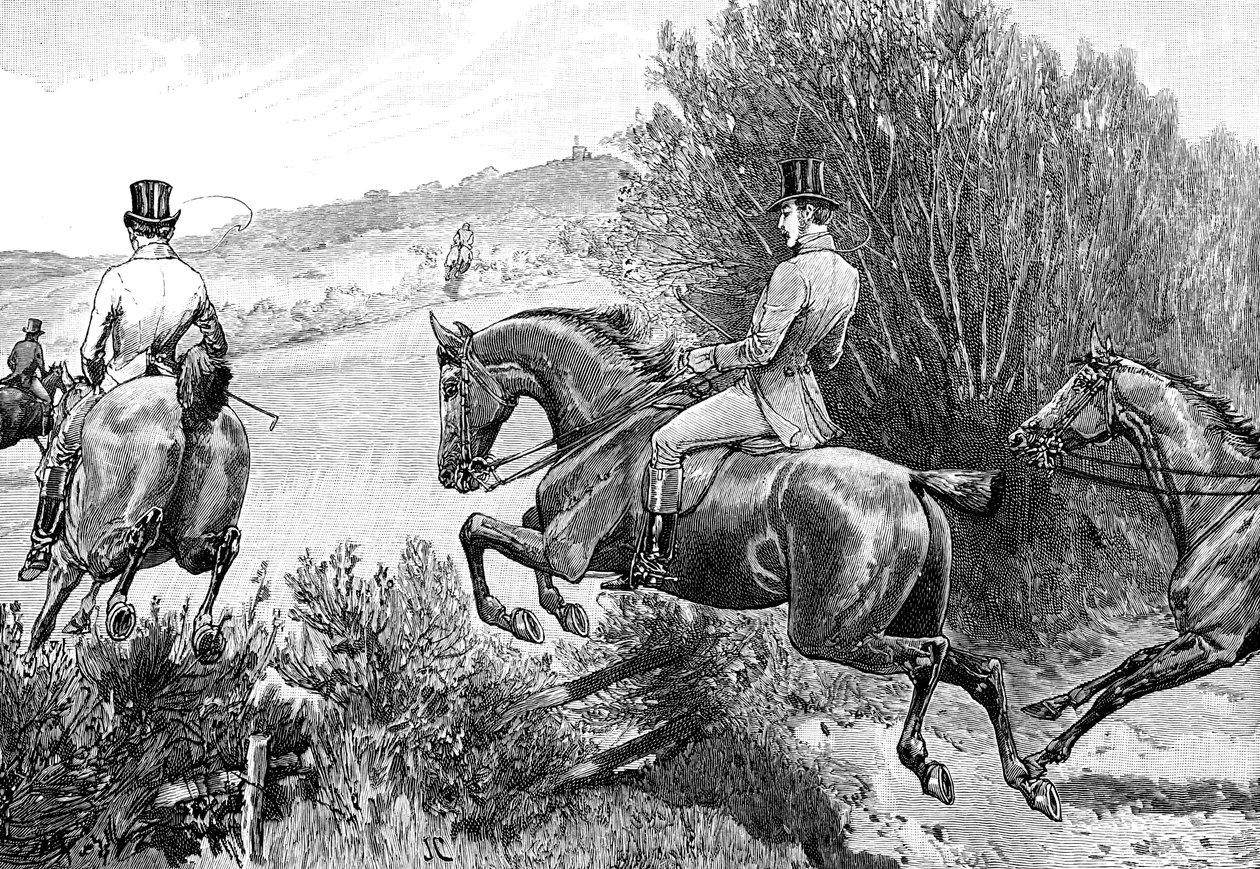 Prince Albert hunting near Belvoir Castle, Leicestershire by Unbekannt