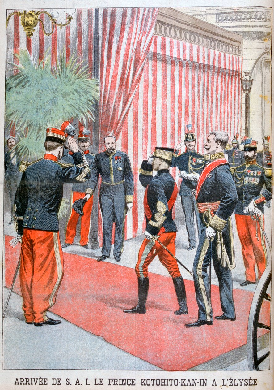Prince Kotohito Kan in arriving at the Élysée Palace, Paris, 1900 by Unbekannt