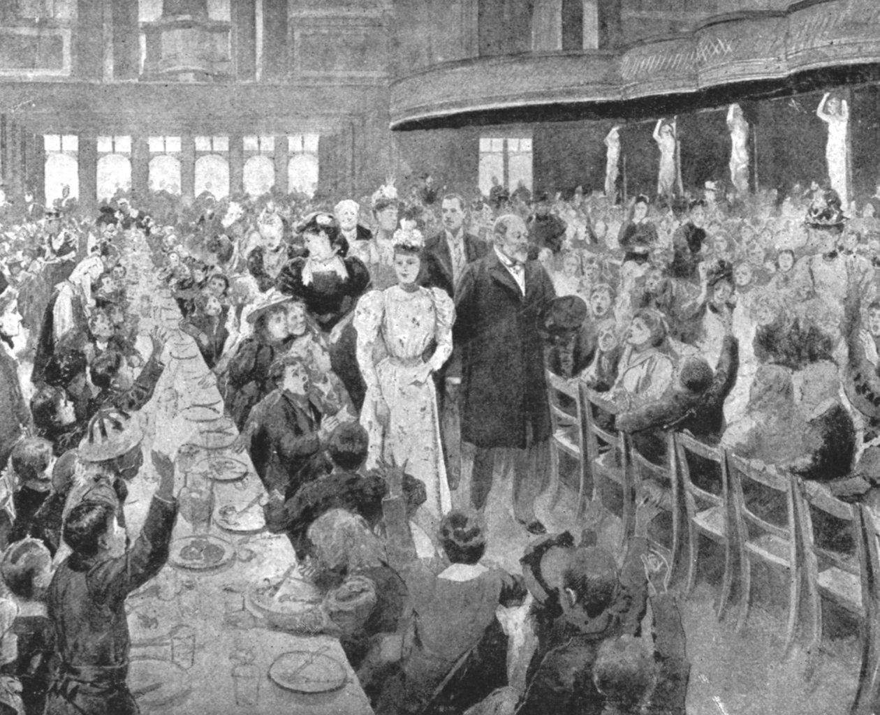 Princess Alexandra attending one of her dinners for poor children, c1897, 1901 by Unbekannt