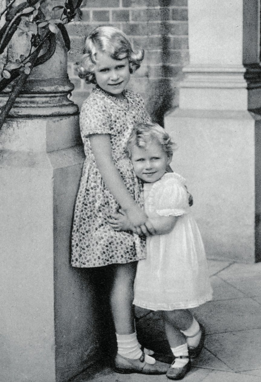 Princesses Elizabeth and Margaret Rose by Unbekannt