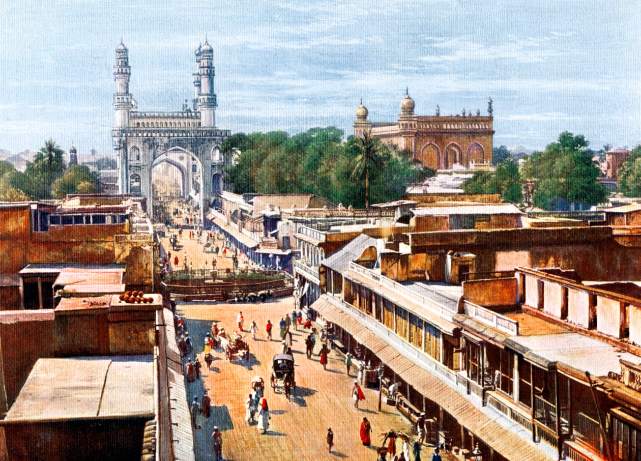 Principal Entrance Street, Hyderabad, India, early 20th century by Unbekannt